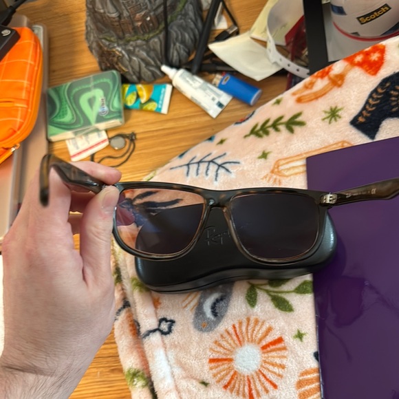 Ray-Ban Tortoise Shell Sunglasses with Black Case // Festival Sunglasses